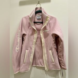 Champion pink fleece zip up jacket
